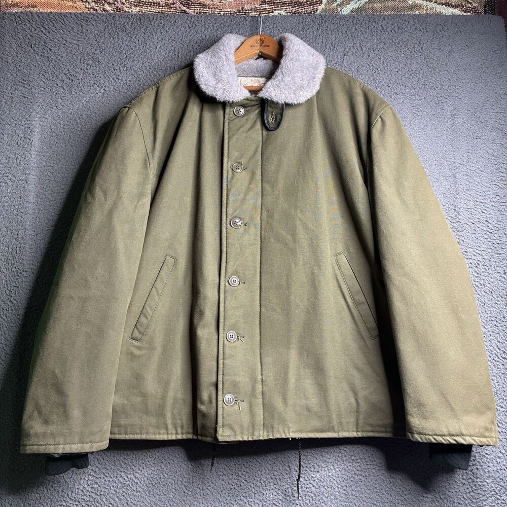 Vintage Golden Fleece N-1 Deck Jacket USN WW2 military style jacket size L/XL 48